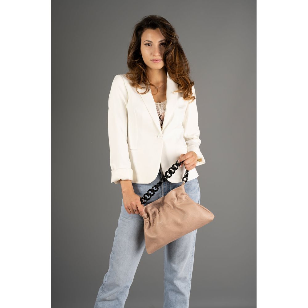 Malvina White - Exquisite Grain Leather Handbag