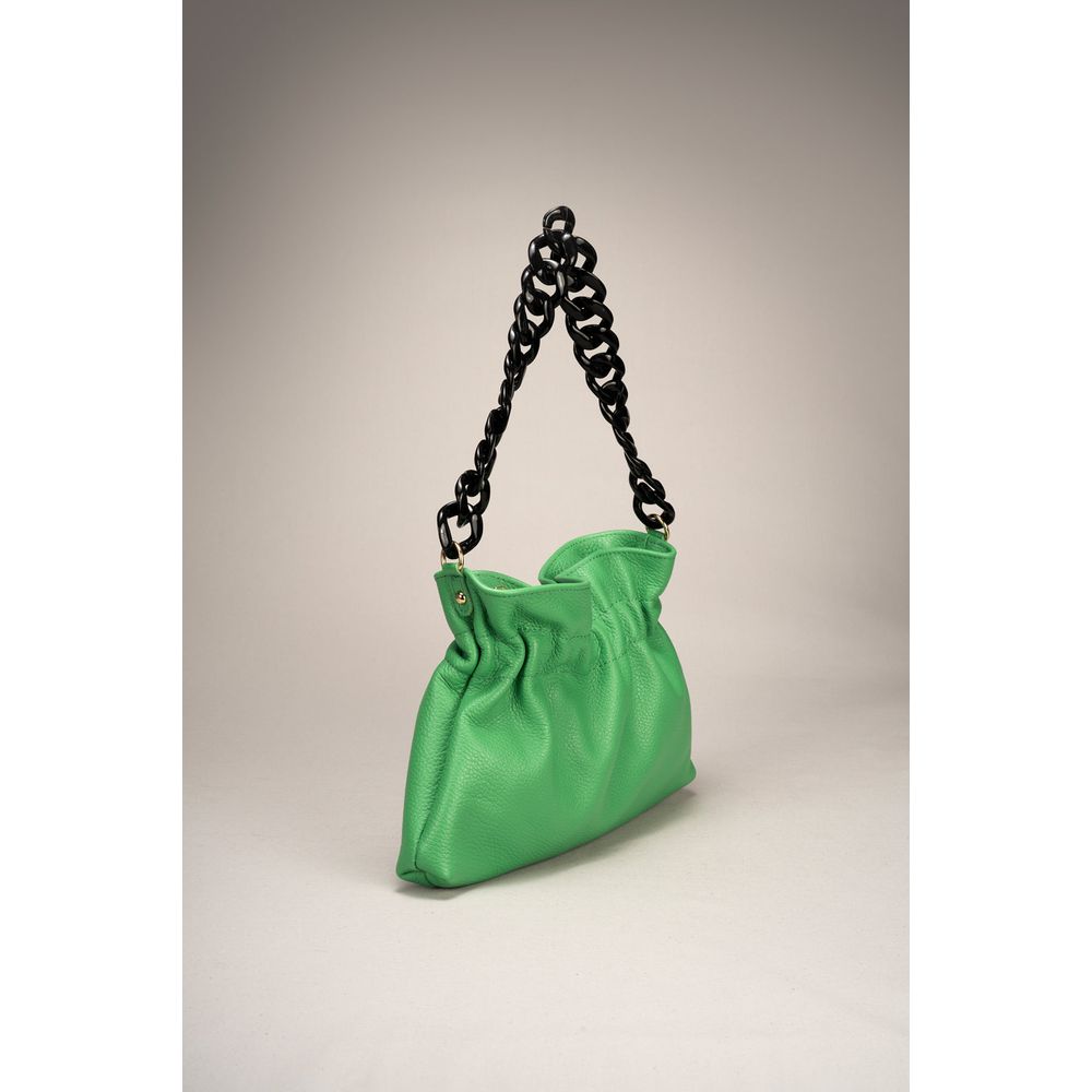 MALVINA VERDEMELA: Exquisite Italian Grain Leather Handbag