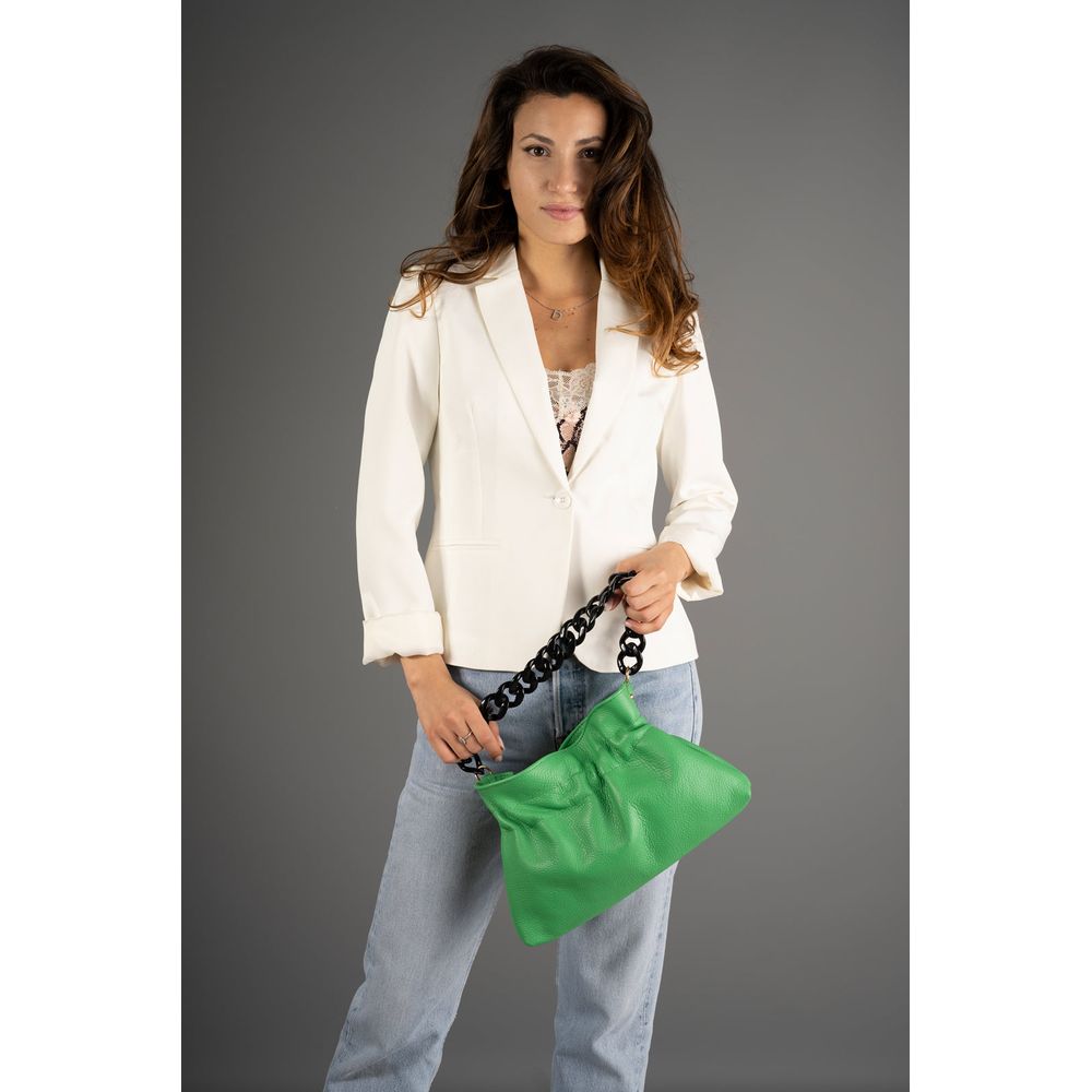 Malvina White - Exquisite Grain Leather Handbag