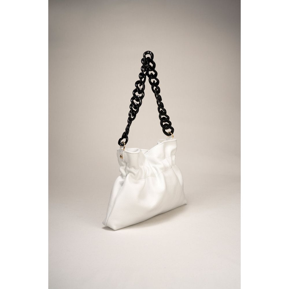 Malvina White - Exquisite Grain Leather Handbag