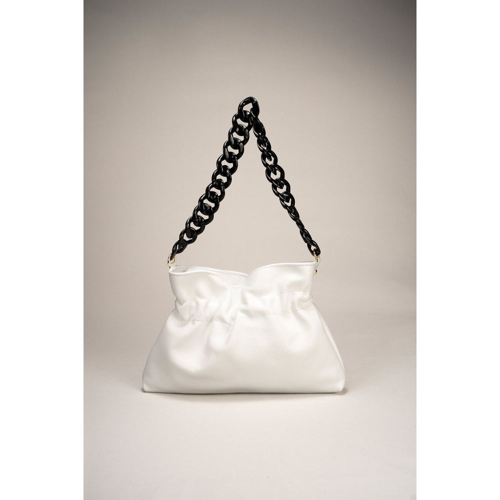 Malvina White - Exquisite Grain Leather Handbag