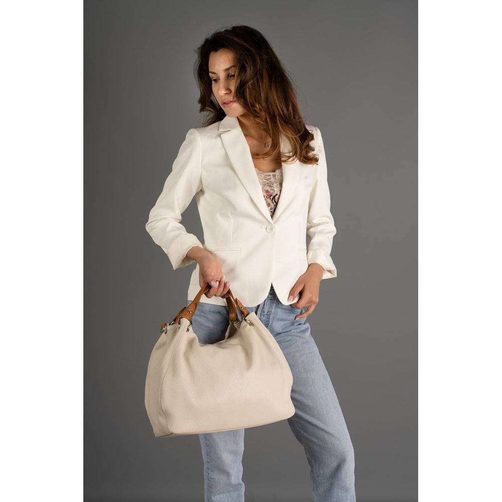 AZALEA BEIGE + CUOIO Women's Handbag - Exquisite Italian Craftsmanship