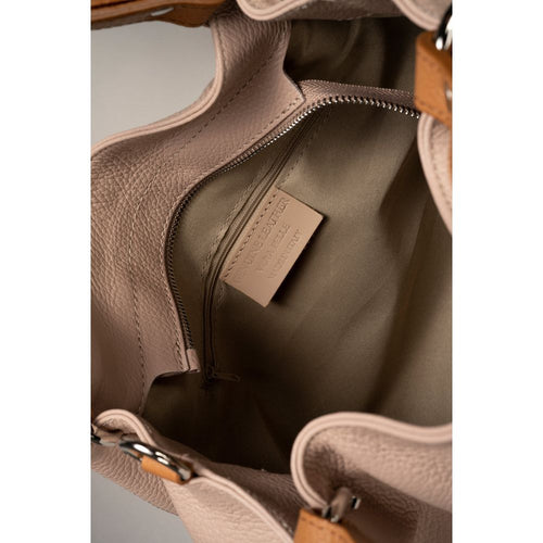 Load image into Gallery viewer, AZALEA BEIGE + CUOIO Women&#39;s Handbag - Exquisite Italian Craftsmanship
