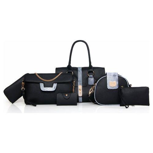 Load image into Gallery viewer, Designer Six-Piece Snake-Print Handbag Set for All Occasions
