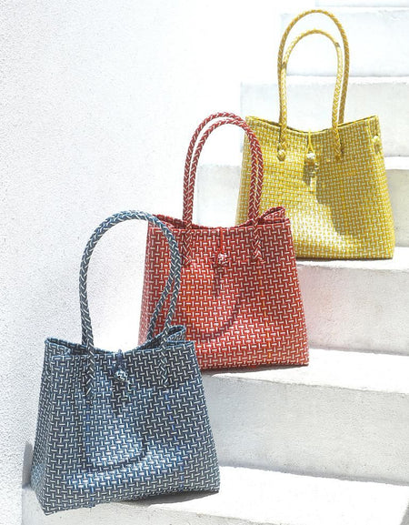 Toko Recycled Woven Tote Bag, in Navy