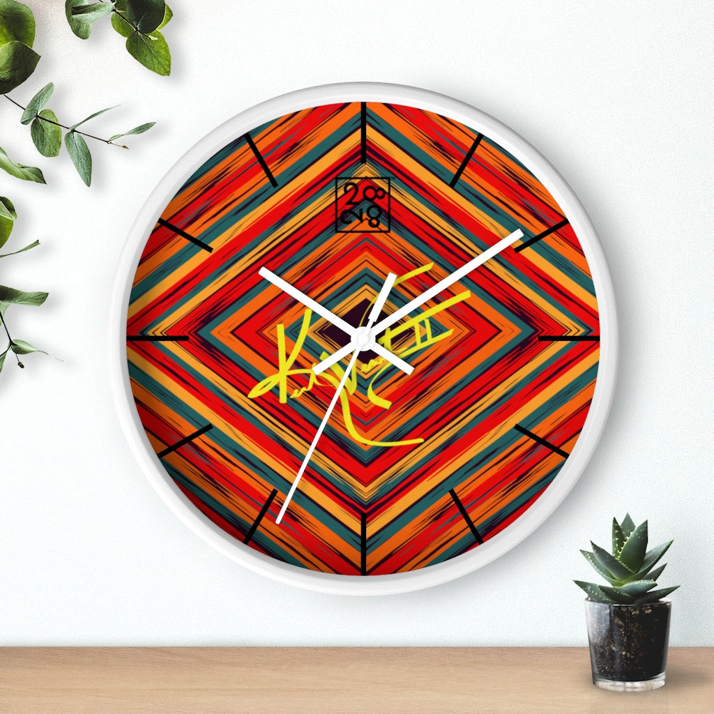 2882Time™ Boho Tribe Diamond Stripe Geometric Clock