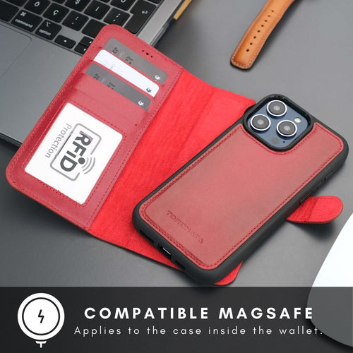 Load image into Gallery viewer, Casper Leather iPhone 15 Pro Max Wallet Case | MagSafe-49
