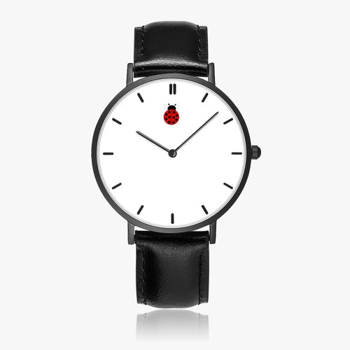 Load image into Gallery viewer, Jacki Easlick Ladybug Ultra-Thin Leather Strap Quartz Watch
