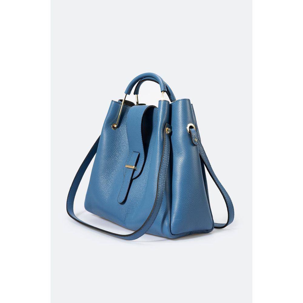 DIONE CUOIO Luxurious Grain Leather Top Handle Bag