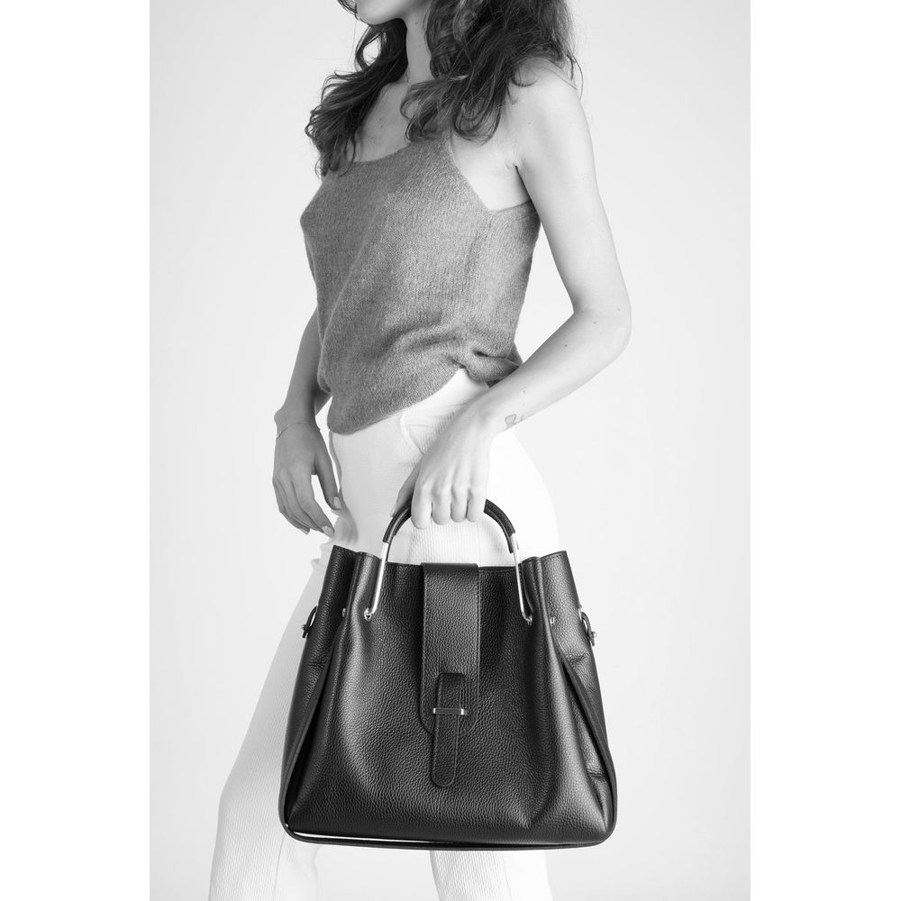 DIONE MINERAL - Exquisite Grain Leather Top Handle Bag for Women