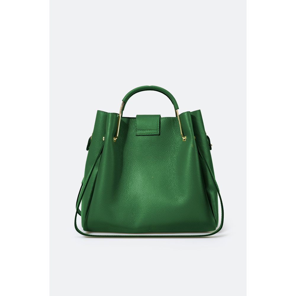 DIONE CUOIO Luxurious Grain Leather Top Handle Bag