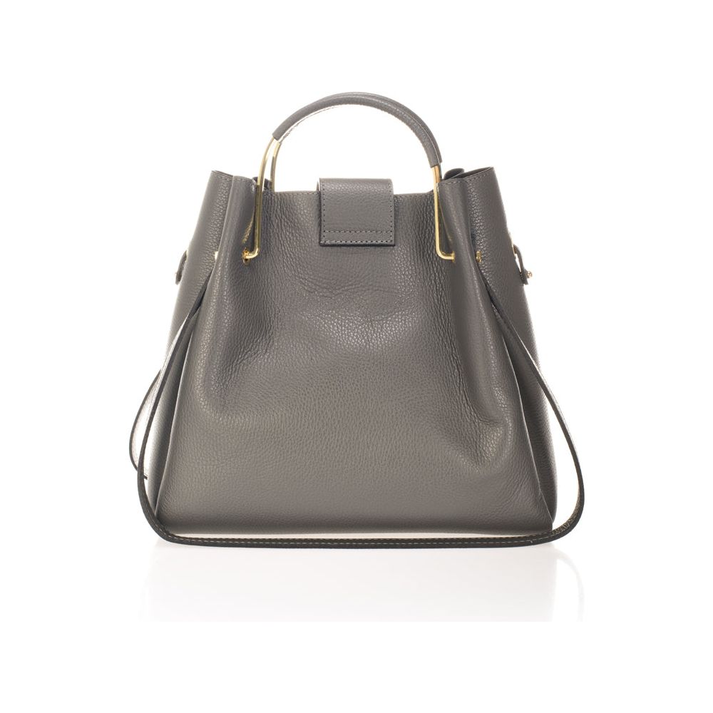 DIONE CUOIO Luxurious Grain Leather Top Handle Bag