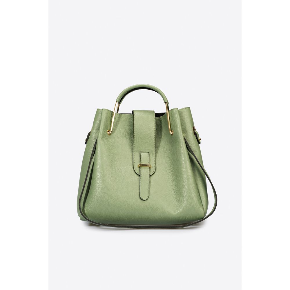 DIONE MENTA: Exquisite Grain Leather Top Handle Bag for Women