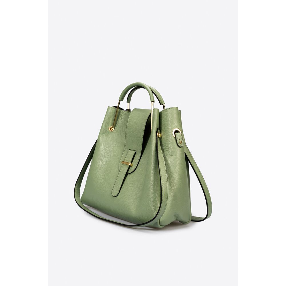 DIONE MENTA: Exquisite Grain Leather Top Handle Bag for Women