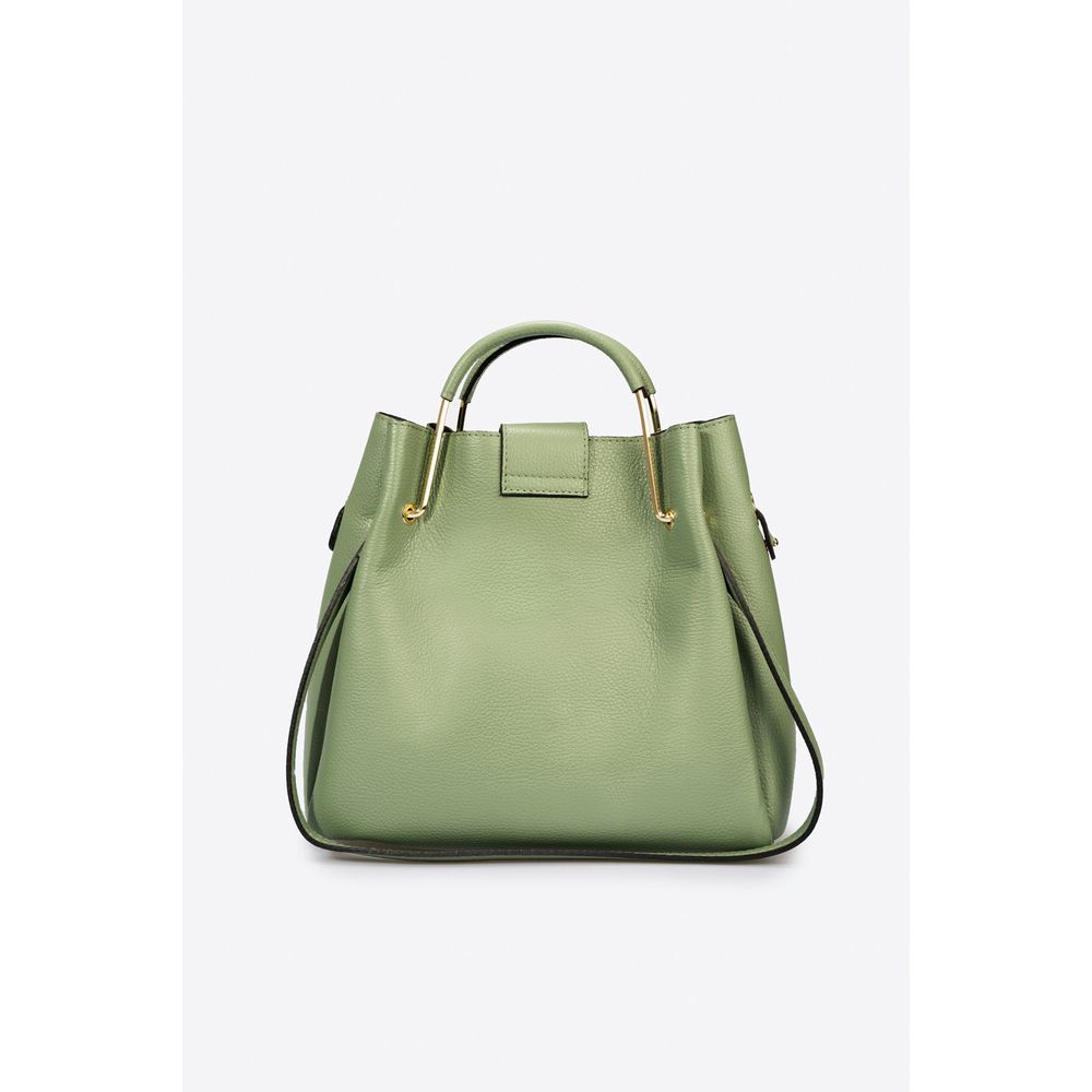 DIONE MENTA: Exquisite Grain Leather Top Handle Bag for Women