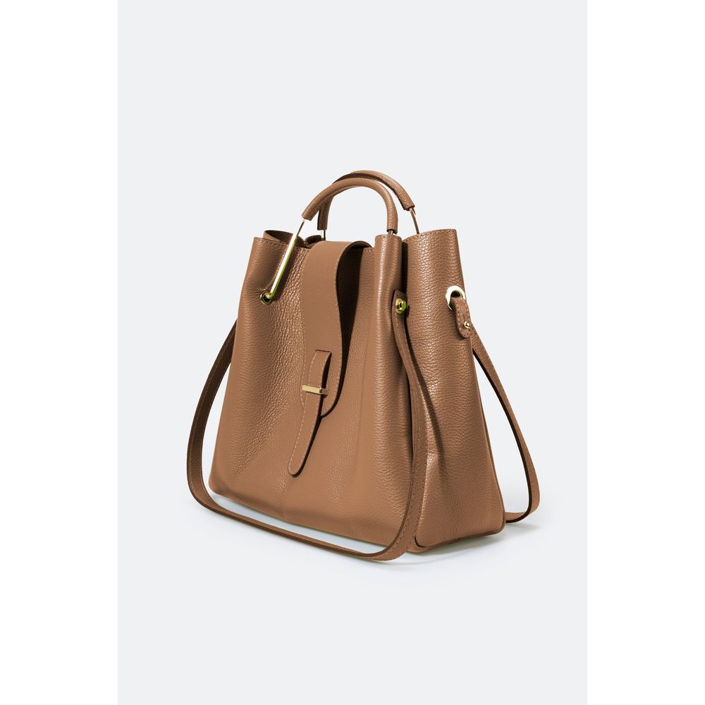 DIONE MINERAL - Exquisite Grain Leather Top Handle Bag for Women