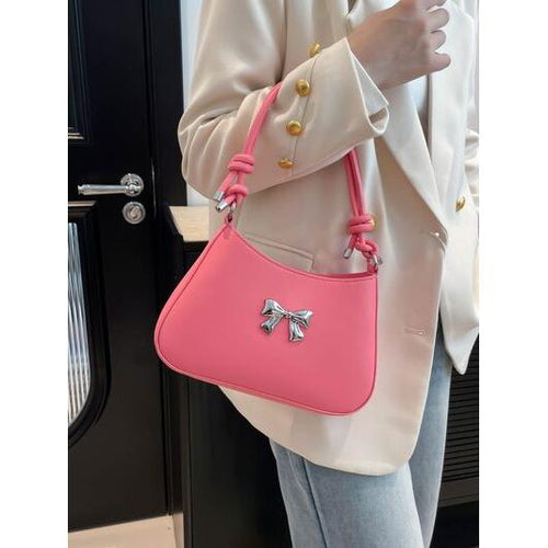 Load image into Gallery viewer, Bow PU Leather Knotted Strap Handbag – An Epitome of Elegance
