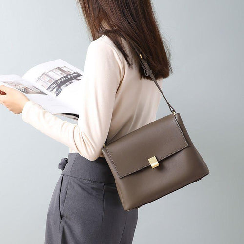 Load image into Gallery viewer, Genuine Leather Hobo Messenger Bag: Luxury Redefined
