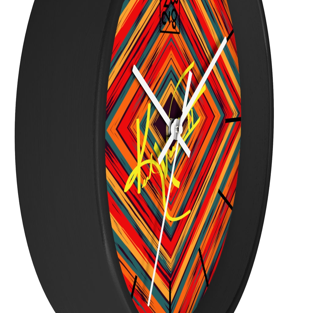 2882Time™ Boho Tribe Diamond Stripe Geometric Clock