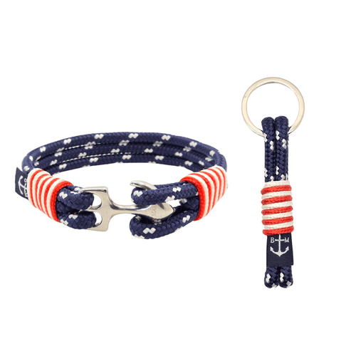 Load image into Gallery viewer, United States of America Nautical Bracelet &amp; Keychain-0
