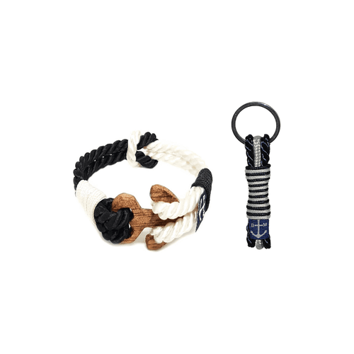 Load image into Gallery viewer, Twisted Rory Wood Nautical Bracelet and Keychain-0
