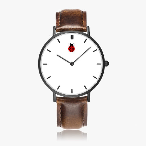 Load image into Gallery viewer, Jacki Easlick Ladybug Ultra-Thin Leather Strap Quartz Watch
