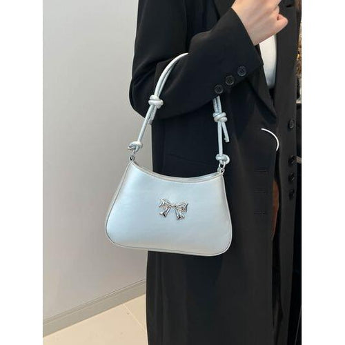 Load image into Gallery viewer, Bow PU Leather Knotted Strap Handbag – An Epitome of Elegance
