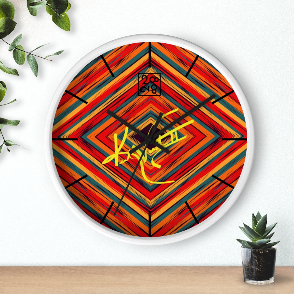 2882Time™ Boho Tribe Diamond Stripe Geometric Clock