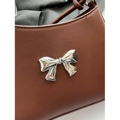 Load image into Gallery viewer, Bow PU Leather Knotted Strap Handbag – An Epitome of Elegance
