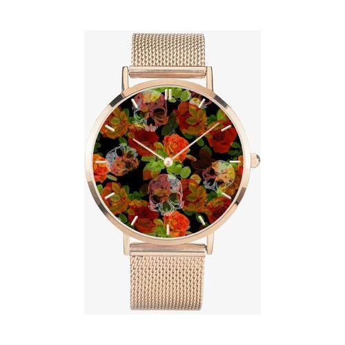 Load image into Gallery viewer, Jacki Easlick Floral Skulls Ultra-thin Stainless Steel Quartz Watch
