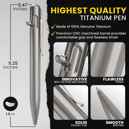 Load image into Gallery viewer, Titanium - Bolt Action Pen by Bastion®
