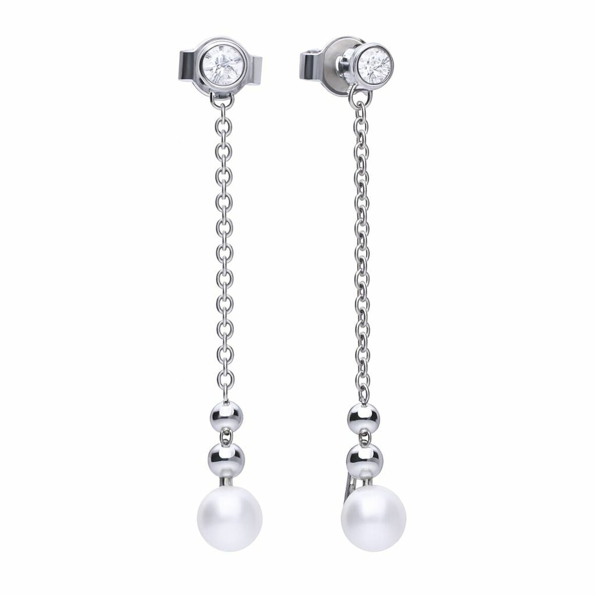 Ladies' Earrings Diamonfire 6218711111 3 cm-0