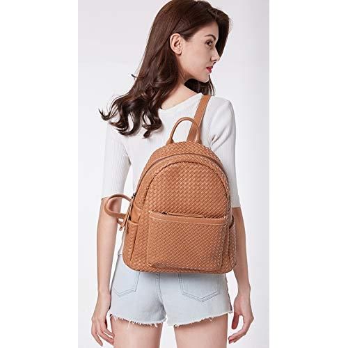 Load image into Gallery viewer, Women Backpack Purse Woven Trendy Stylish Casual Dayback Handbag
