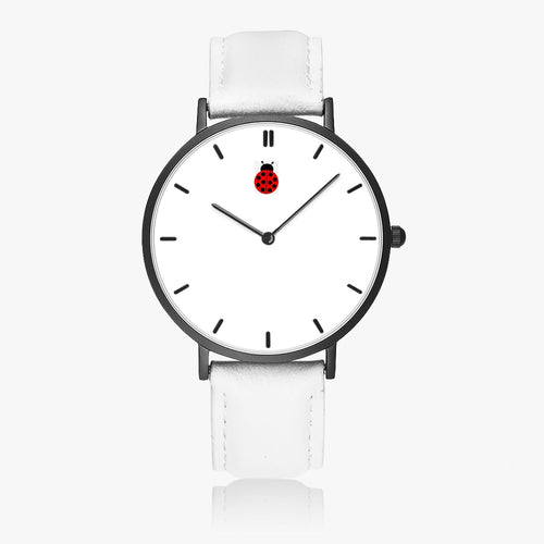 Load image into Gallery viewer, Jacki Easlick Ladybug Ultra-Thin Leather Strap Quartz Watch
