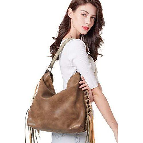 Load image into Gallery viewer, SHOMICO Boho Luxe Fringe Hobo Bag
