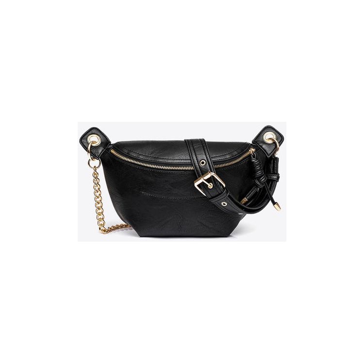 Leather Chain Strap Crossbody Bag