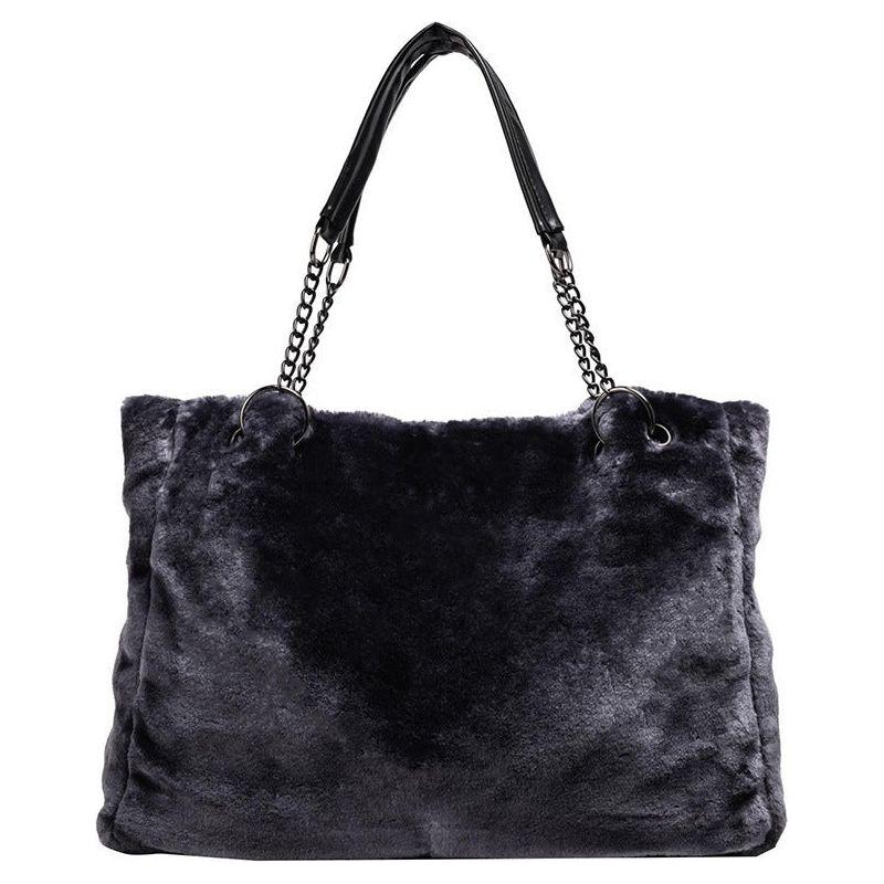 Luxurious Large-capacity Fashion Plush Chain Handbag