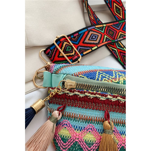 Load image into Gallery viewer, Bohemian Sling Bag with Tassels
