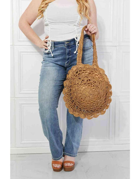 Justin Taylor Brunch Time Straw Rattan Handbag