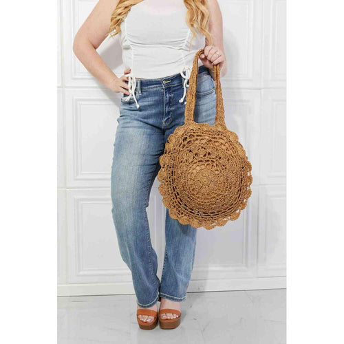 Load image into Gallery viewer, Justin Taylor Brunch Time Straw Rattan Handbag
