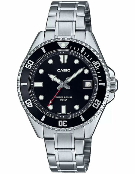 Men's Watch Casio MDV-10D-1A1VEF Black Silver-0