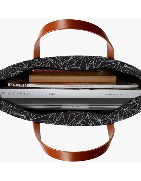 Jacki Easlick Architectural Print Diving Cloth Tote Bag - A Luxurious Statement Piece