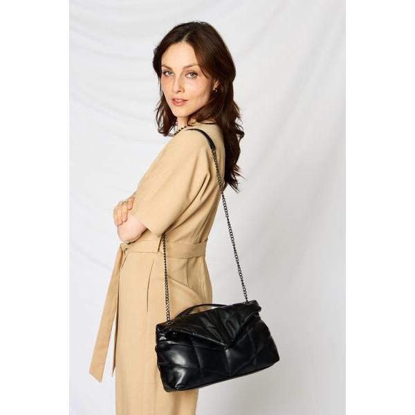 SHOMICO PU Leather Chain Handbag - A Touch of Elegance