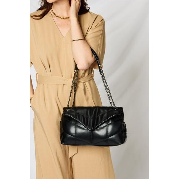 SHOMICO PU Leather Chain Handbag - A Touch of Elegance