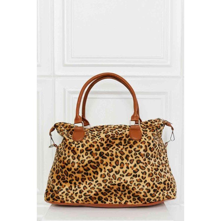 Luxury Animal Print Brushed Weekender Bag