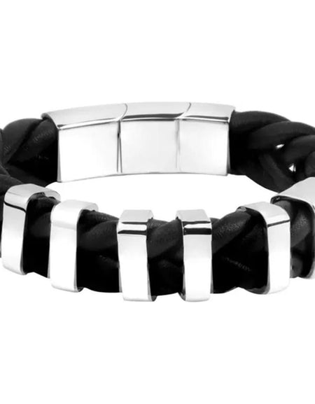 Men's Bracelet Police Leather 19 cm-0