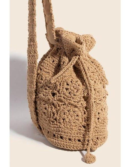 Fame Intricate Braided Single Strap Drawstring Bag