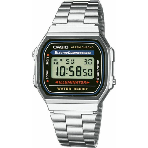 Load image into Gallery viewer, Unisex Watch Casio A168WA-1YES Black Silver-0
