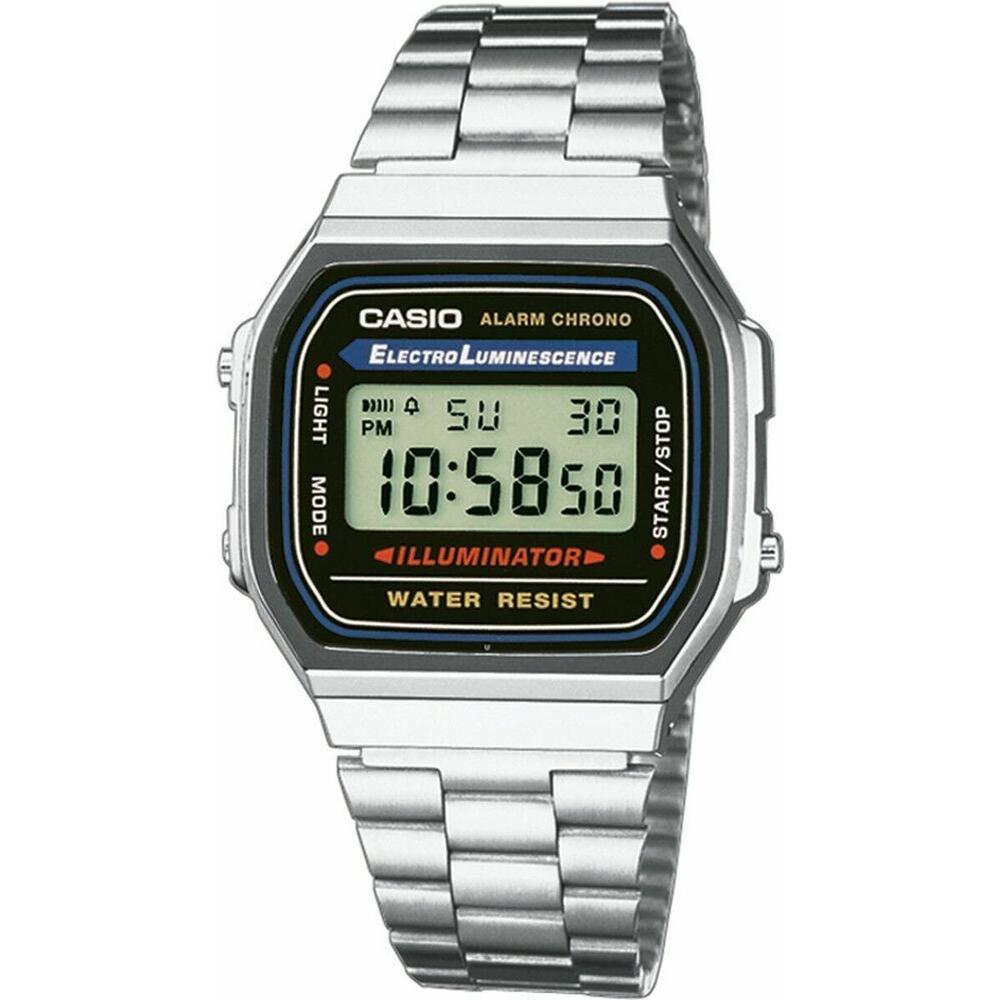 Unisex Watch Casio A168WA-1YES Black Silver-0