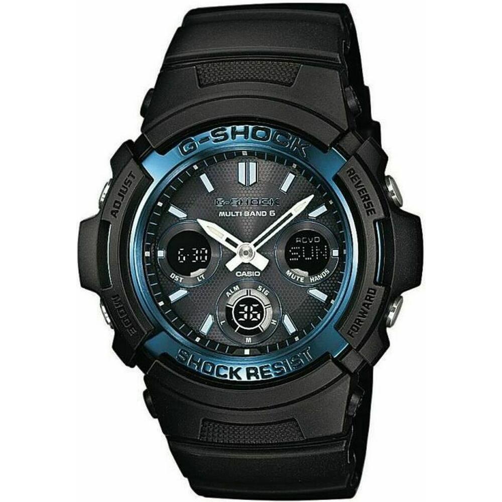 Men's Watch Casio AWG-M100A-1AER Blue Black (Ø 52 mm)-0